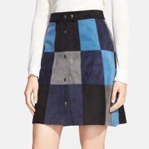 Sea New York NY Velvet patchwork button front skirt - Size 2